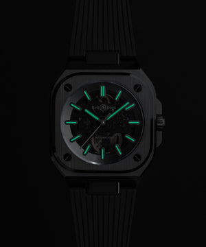 Bell & Ross 柏萊士 BR-05 Skeleton Phantom Ceramic 鏤空限量腕錶 41mm BR05A-PH-SK-CE/SRB