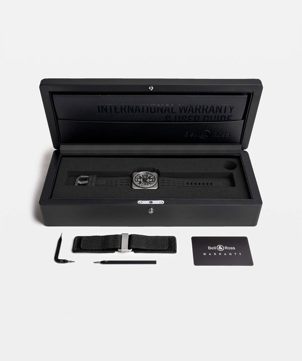 Bell & Ross 柏萊士 BR-X3 Black Titanium 自製機芯鈦金屬機械腕錶 41mm BRX3R-BL-TI/SRB