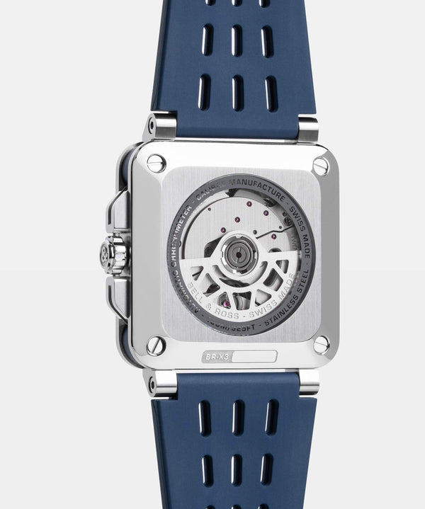 Bell & Ross 柏萊士 BR-X3 Blue Steel 自製機芯不銹鋼機械腕錶 41mm BRX3R-BLU-ST/SRB