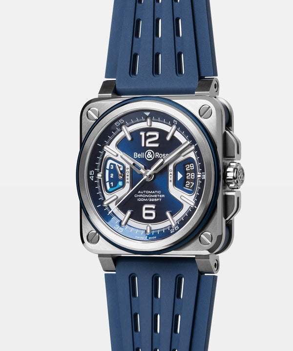 Bell & Ross 柏萊士 BR-X3 Blue Steel 自製機芯不銹鋼機械腕錶 41mm BRX3R-BLU-ST/SRB