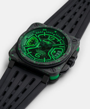 Bell & Ross 柏萊士 BR-X3 Night Vision 自製機芯碳纖維夜光迷彩機械腕錶 41mm BRX3R-GN-CA/SRB