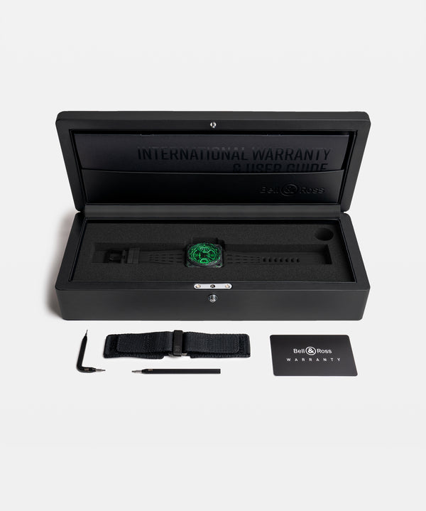Bell & Ross 柏萊士 BR-X3 Night Vision 自製機芯碳纖維夜光迷彩機械腕錶 41mm BRX3R-GN-CA/SRB