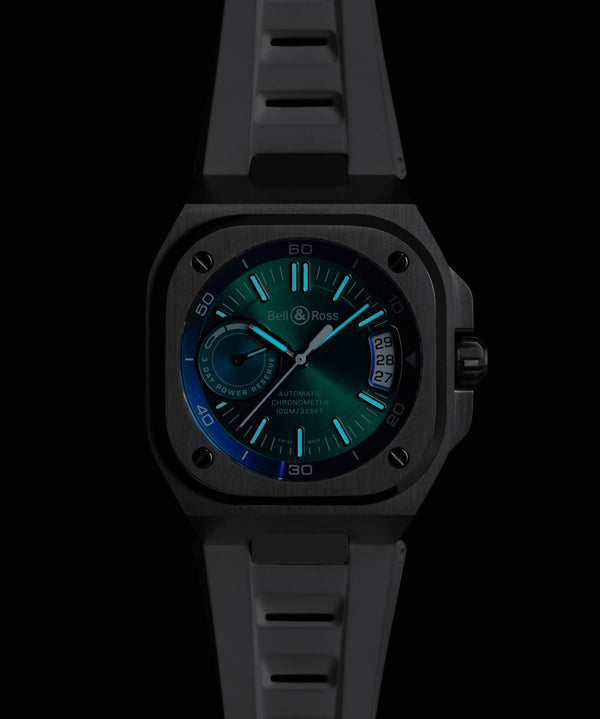 Bell & Ross 柏萊士 BR-X5 Iridescent 幻彩錶盤特別版膠帶款腕錶