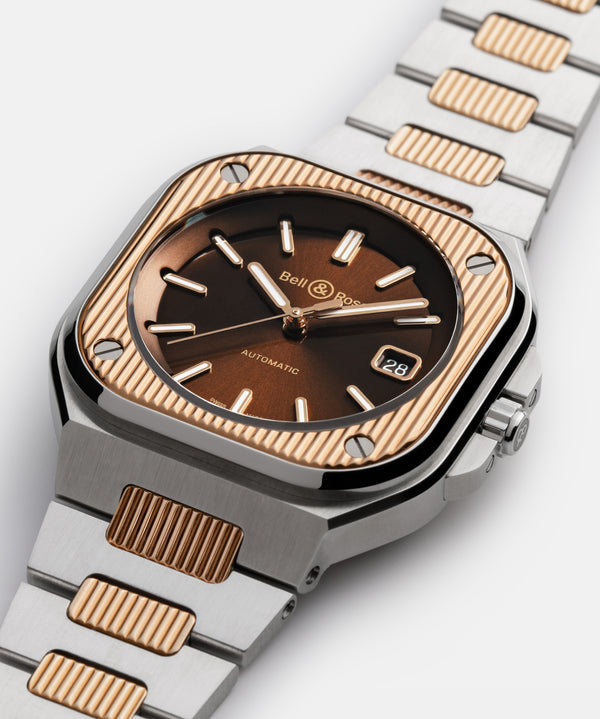 Bell & Ross 柏萊士 BR 05 ARTLINE STEEL & GOLD 不銹鋼及18k玫瑰金機械腕錶限量99枚 40mm