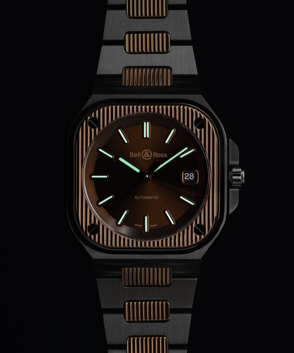 Bell & Ross 柏萊士 BR 05 ARTLINE STEEL & GOLD 不銹鋼及18k玫瑰金機械腕錶限量99枚 40mm
