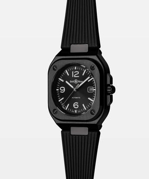 Bell & Ross 柏萊士 BR-05 BLACK CERAMIC Rubber 黑色陶瓷腕錶 41mm BR05A-BL-CE/SRB
