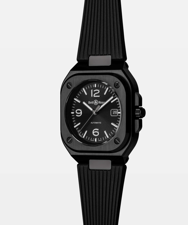 Bell & Ross 柏萊士 BR 05 BLACK CERAMIC Rubber 黑色陶瓷腕錶 41mm