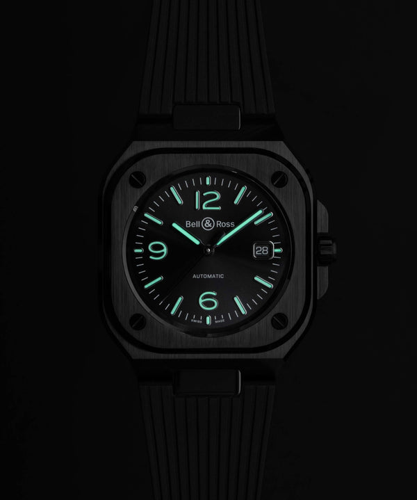 Bell & Ross 柏萊士 BR 05 BLACK CERAMIC Rubber 黑色陶瓷腕錶 41mm