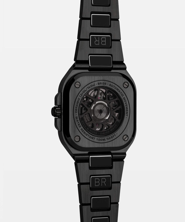 Bell & Ross 柏萊士 BR 05 SKELETON BLACK CERAMIC 黑色陶瓷鏤空腕錶 41mm