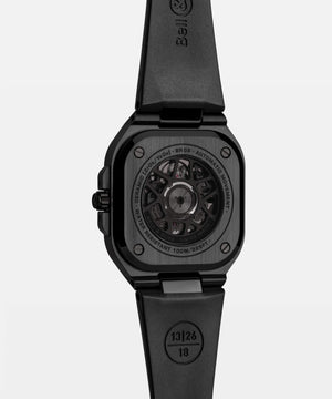 Bell & Ross 柏萊士 BR-05 SKELETON BLACK CERAMIC Rubber 黑色陶瓷鏤空腕錶 41mm BR05A-BL-SK-CE/SRB