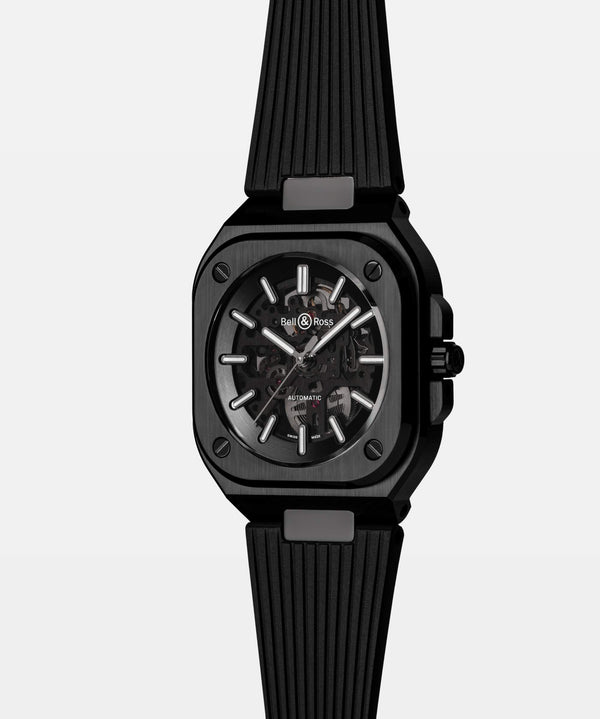 Bell & Ross 柏萊士 BR 05 SKELETON BLACK CERAMIC Rubber 黑色陶瓷鏤空腕錶 41mm