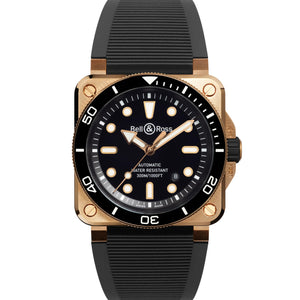 Bell & Ross 柏萊士 BR-03 Diver Black Bronze 300米青銅潛水自動腕錶 42mm BR03A-D-BL-BR/SRB