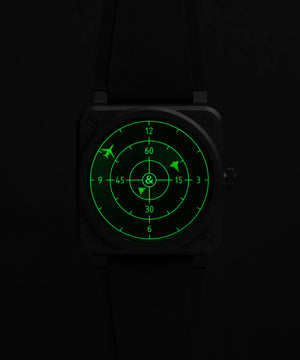 Bell & Ross 柏萊士 BR-03 Green Radar Ceramic 綠色雷達陶瓷自動機械腕錶 41mm BR03A-GRDR-CE/SRB
