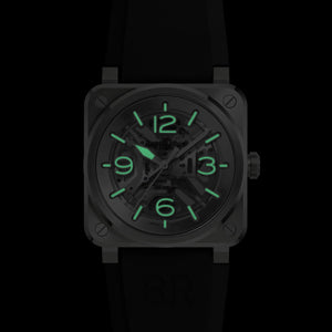 Bell & Ross 柏萊士 BR-03 Skeleton Steel 鏤空不鏽鋼自動腕錶 41mm BR03A-BL-SKST/SRB - 新萬國鐘錶