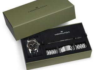 Hamilton 漢米爾頓 Khaki Field 卡其陸戰系列Murph墨菲星際效應腕錶錶鍊套裝 42mm H70605732