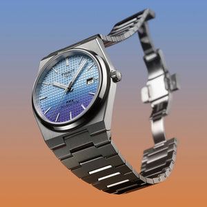 TISSOT 天梭 PRX 系列80小時自動機械腕錶漸變藍 40mm T1374071135101 - 新萬國鐘錶