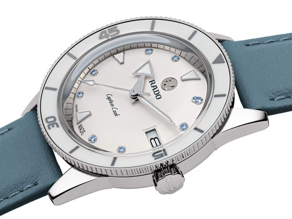 RADO 雷達錶 Captain Cook 庫克船長藍寶石刻度三條錶帶套組 37mm R32500718