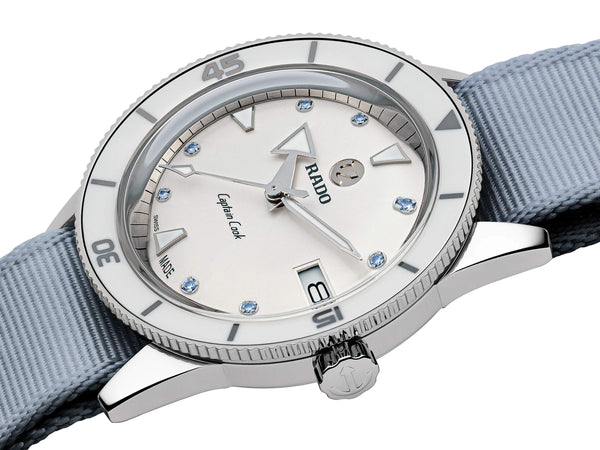 RADO 雷達錶 Captain Cook 庫克船長藍寶石刻度三條錶帶套組 37mm R32500718