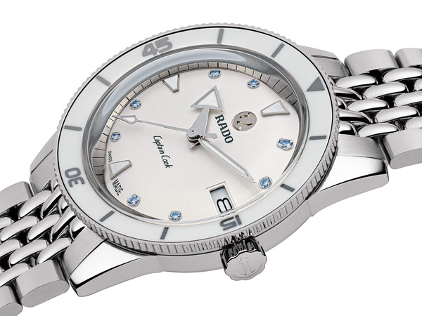 RADO 雷達錶 Captain Cook 庫克船長藍寶石刻度三條錶帶套組 37mm R32500718