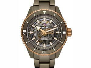 RADO 雷達錶 Captain Cook 庫克船長高科技橄欖綠陶瓷鏤空潛水腕錶 43mm R32150162 - 新萬國鐘錶