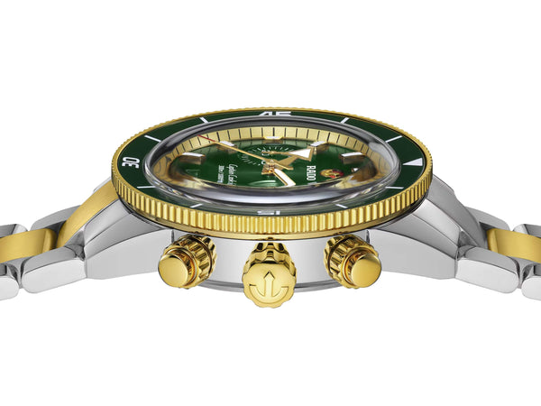 RADO 雷達錶 Captain Cook 庫克船長PVD黃金計時腕錶 43mm R32151318