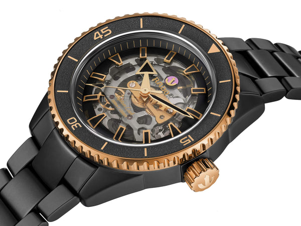 RADO 雷達錶 Captain Cook 庫克船長高科技陶瓷鏤空潛水腕錶 43mm R32192152