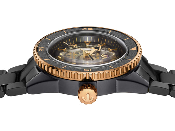 RADO 雷達錶 Captain Cook 庫克船長高科技陶瓷鏤空潛水腕錶 43mm R32192152