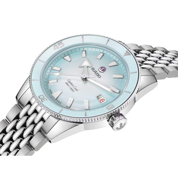 RADO 雷達錶 Captain Cook 庫克船長300米漸層藍潛水腕錶 39mm R32223203