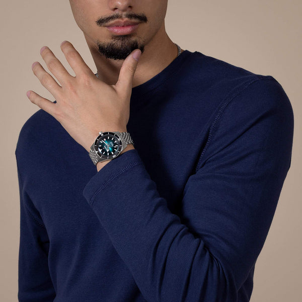 RADO 雷達錶 Captain Cook 庫克船長300米漸層綠潛水腕錶 39mm R32223213