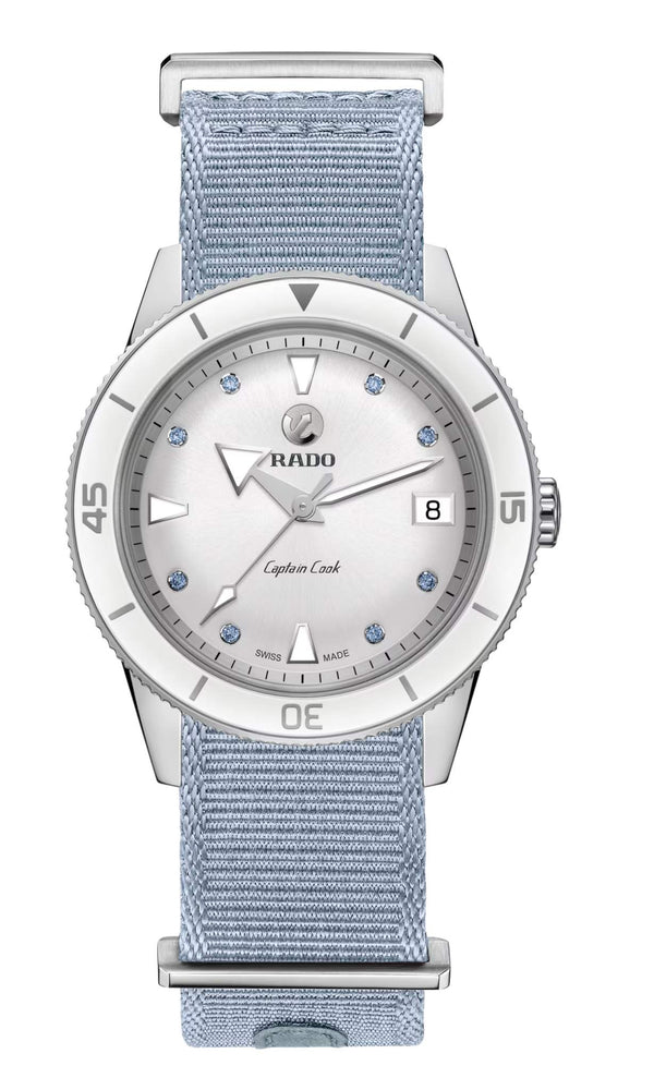 RADO 雷達錶 Captain Cook 庫克船長藍寶石刻度三條錶帶套組 37mm R32500718