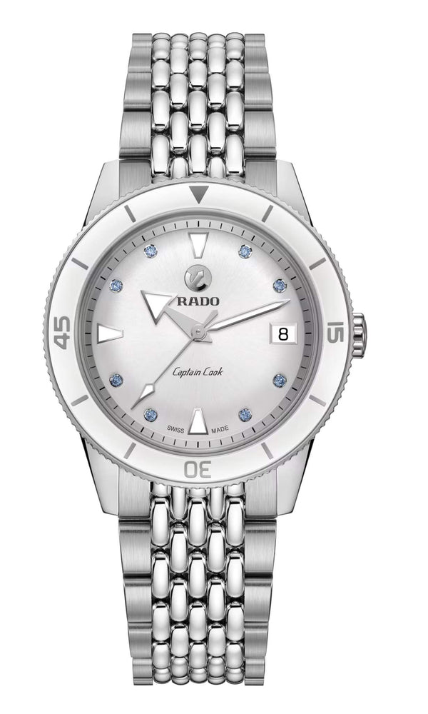 RADO 雷達錶 Captain Cook 庫克船長藍寶石刻度三條錶帶套組 37mm R32500718