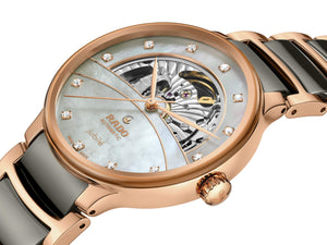 RADO 雷達錶 Centrix 晶萃系列開芯鏤空機械電漿高科技陶瓷腕錶 39.5mm R30028912