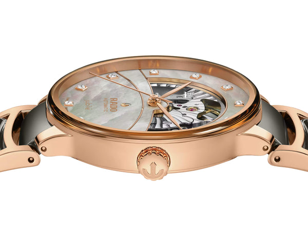 RADO 雷達錶 Centrix 晶萃系列開芯鏤空機械電漿高科技陶瓷腕錶 39.5mm R30028912