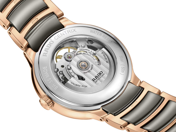 RADO 雷達錶 Centrix 晶萃系列開芯鏤空機械電漿高科技陶瓷腕錶 39.5mm R30028912
