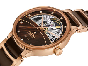 RADO 雷達錶 Centrix 晶萃系列開芯鏤空機械鑽面陶瓷腕錶 35mm R30029902