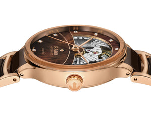 RADO 雷達錶 Centrix 晶萃系列開芯鏤空機械鑽面陶瓷腕錶 35mm R30029902