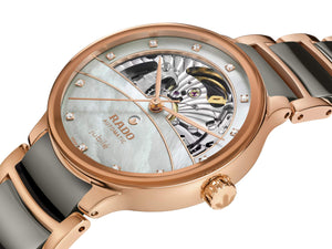 RADO 雷達錶 Centrix 晶萃系列開芯鏤空機械鑽面陶瓷腕錶 35mm R30029912