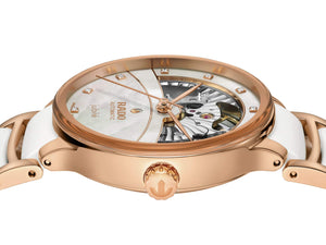 RADO 雷達錶 Centrix 晶萃系列開芯鏤空機械鑽面陶瓷腕錶 35mm R30029922