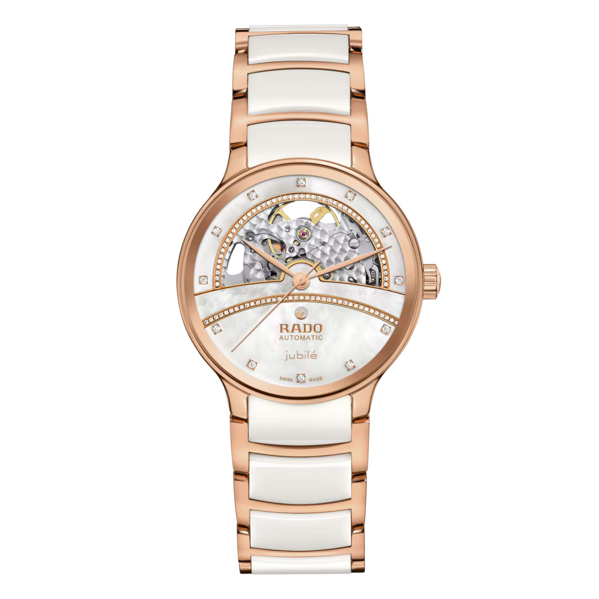 RADO 雷達錶Centrix 晶萃系列開芯鏤空機械86顆璀璨鑽石陶瓷腕錶