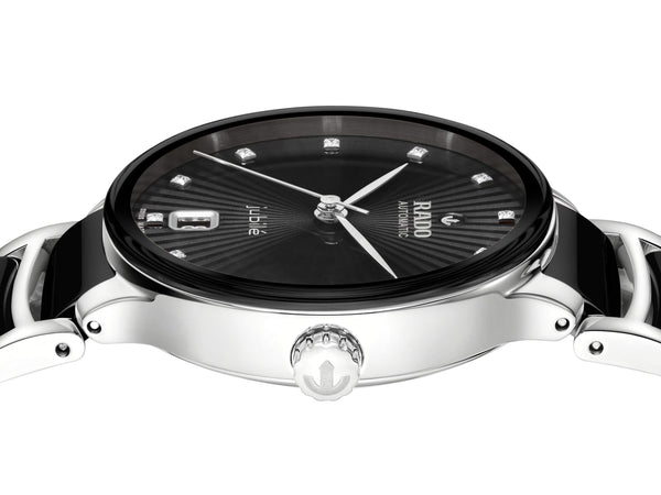 RADO 雷達錶 Centrix 晶萃系列開芯鏤空機械鑽面陶瓷腕錶 35mm R30031742