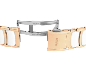 RADO 雷達錶 Centrix 晶萃系列月相鑽石珍珠母貝陶瓷石英腕錶 35mm R30232922 - 新萬國鐘錶