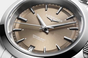 LONGINES 浪琴 Conquest 征服者系列啡啡色優雅時尚運動腕錶 34mm L34304626