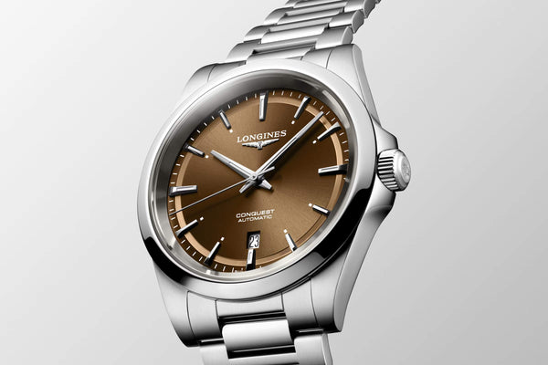 LONGINES 浪琴 Conquest 征服者系列咖啡色優雅時尚運動腕錶 41mm L38304626