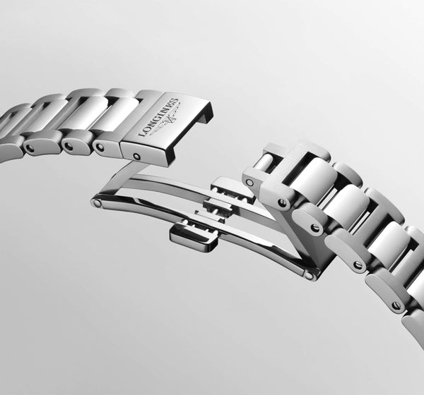 LONGINES 浪琴 Conquest 征服者系列不鏽鋼及18K玫瑰金優雅時尚運動腕錶 30mm L33205726