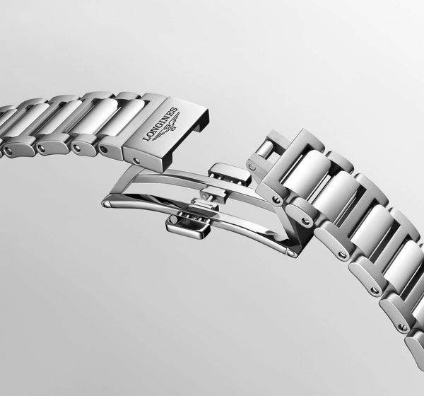 LONGINES 浪琴 Conquest 征服者系列不鏽鋼及18k玫瑰金優雅時尚運動腕錶 34mm L34305026