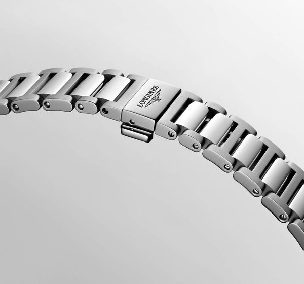LONGINES 浪琴 Conquest 征服者系列不鏽鋼及18k玫瑰金優雅時尚運動腕錶 34mm L34305986