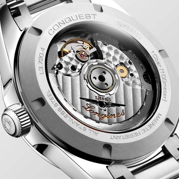 LONGINES 浪琴 Conquest 征服者系列黑色優雅時尚運動腕錶 38mm L37204526