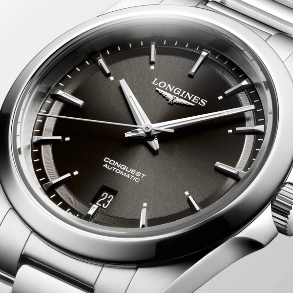 LONGINES 浪琴 Conquest 征服者系列黑色優雅時尚運動腕錶 38mm L37204526