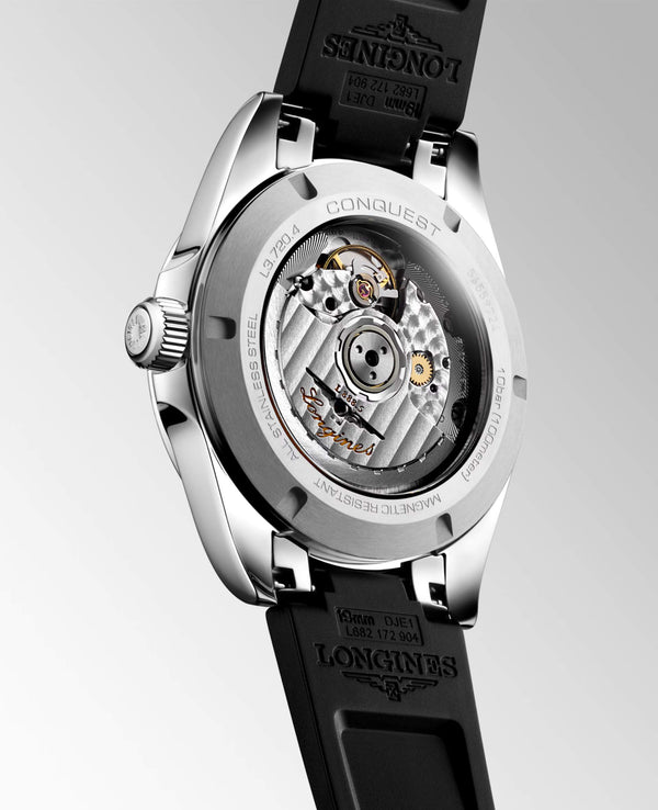 LONGINES 浪琴 Conquest 征服者系列黑色優雅時尚運動腕錶 38mm L37204529