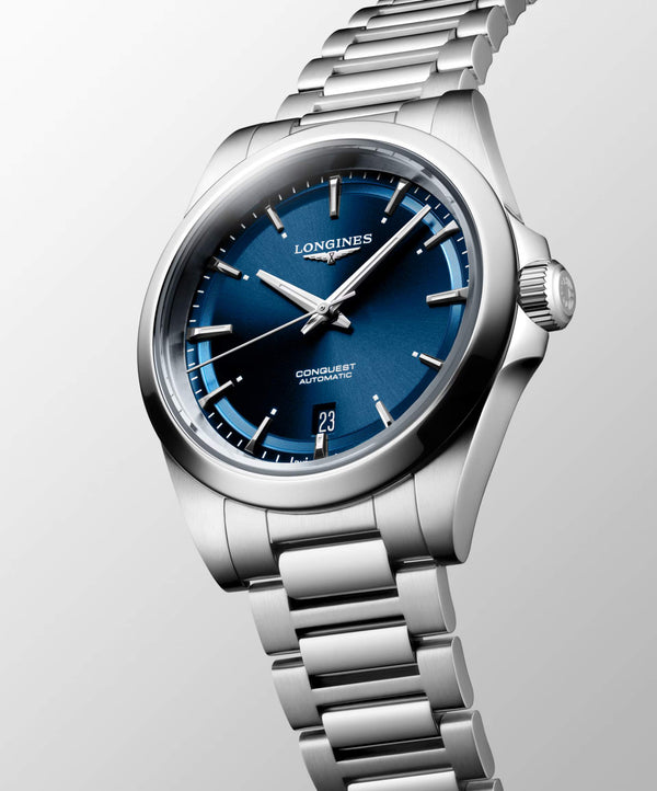 LONGINES 浪琴 Conquest 征服者系列藍色優雅時尚運動腕錶 38mm L37204926